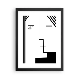 Poster in einem schwarzem Rahmen - Einfach ein Kuss - 30x40 cm