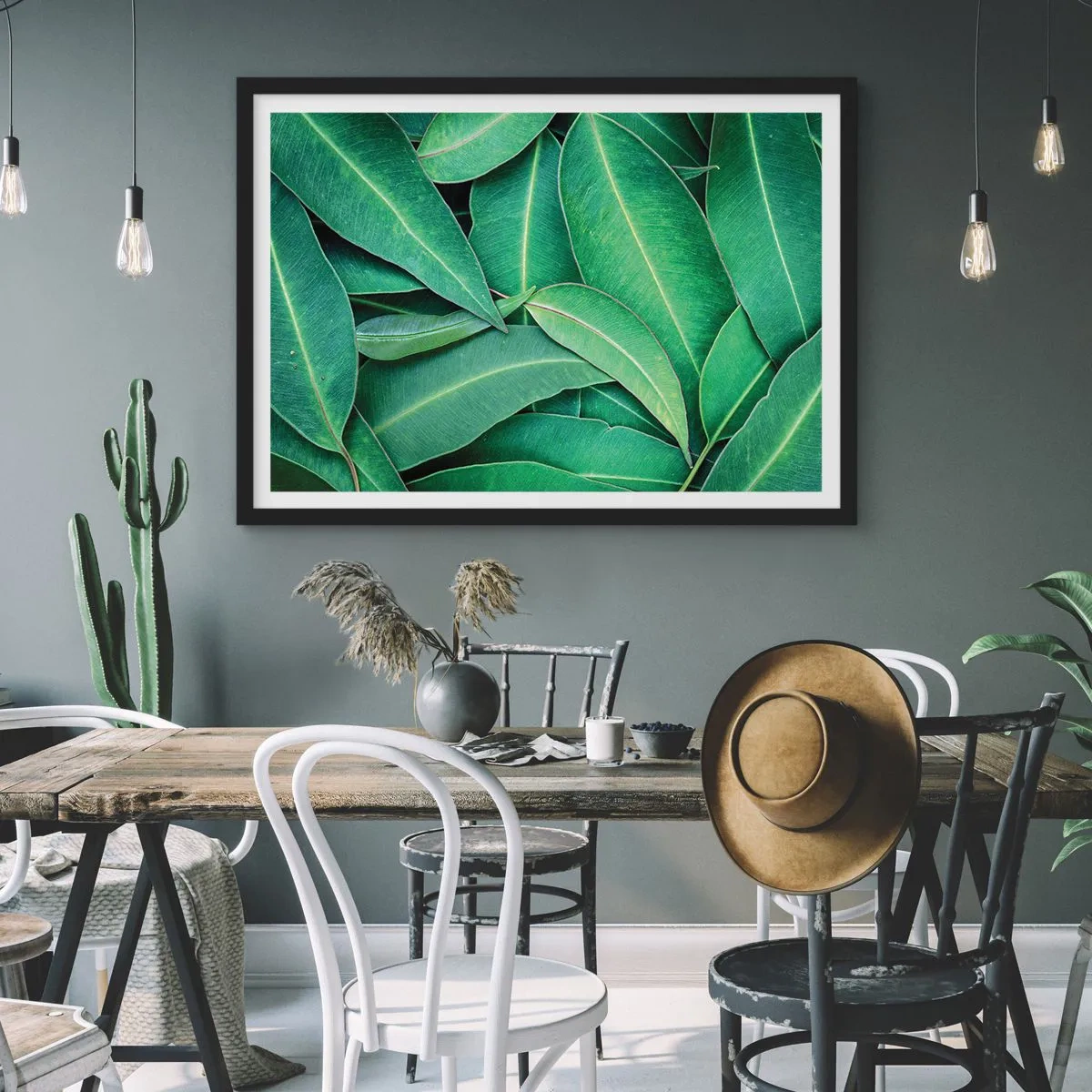 Poster in einem schwarzem Rahmen - Saftig und frisch - 50x40 cm