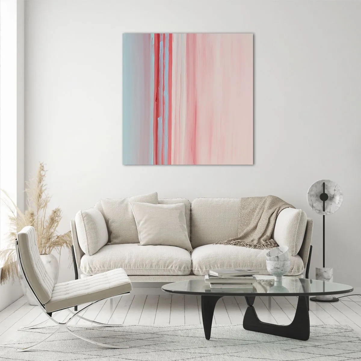 Glasbild - Bild auf glas - Abstraktion im Morgengrauen - 40x40 cm