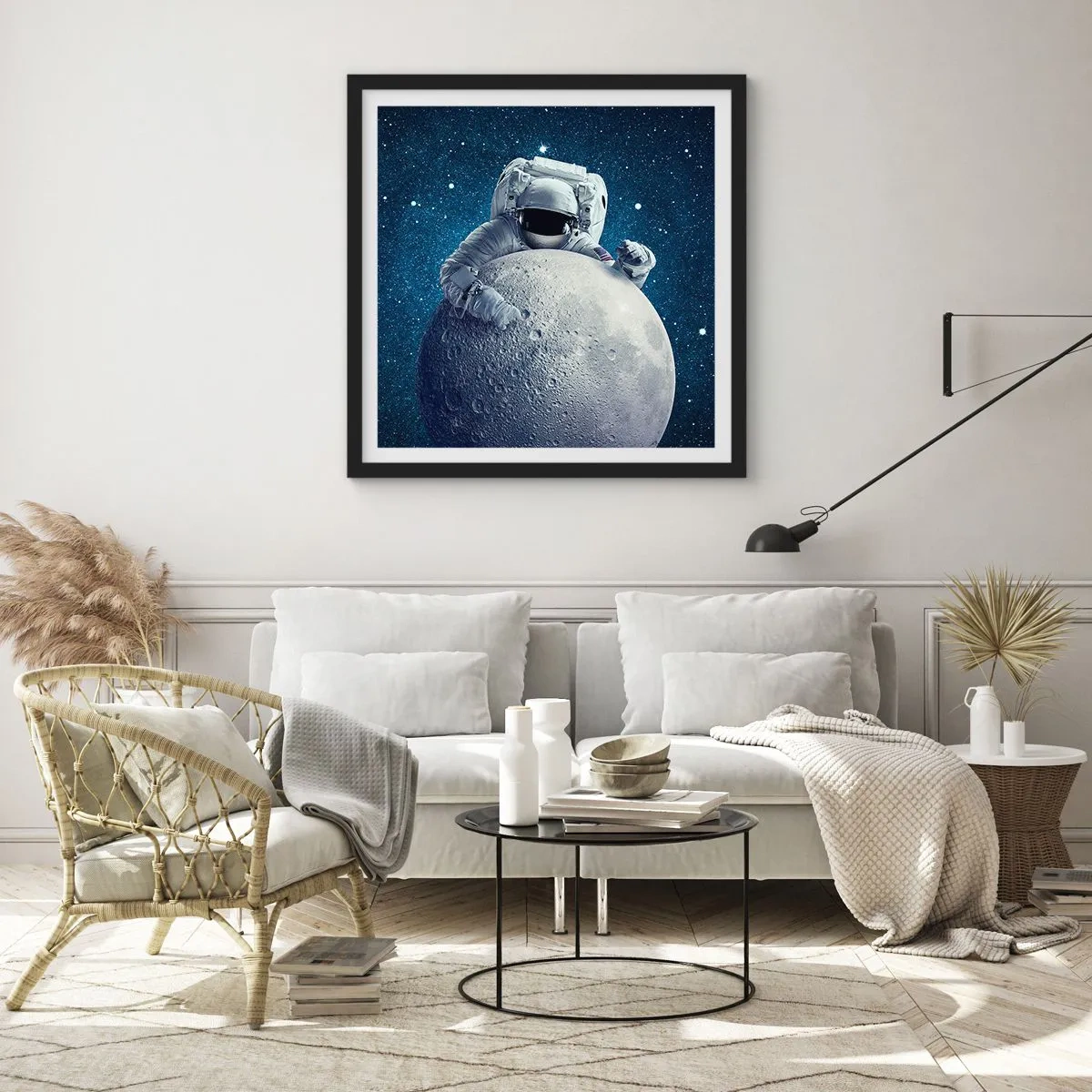 Poster in einem schwarzem Rahmen - Weltraumjoker - 30x30 cm