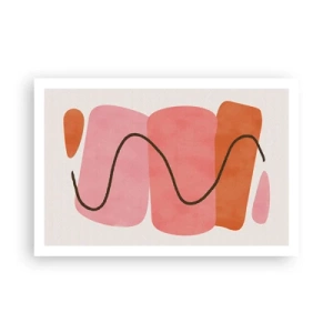 Poster - Sanfte Bewegung der Formen - 91x61 cm