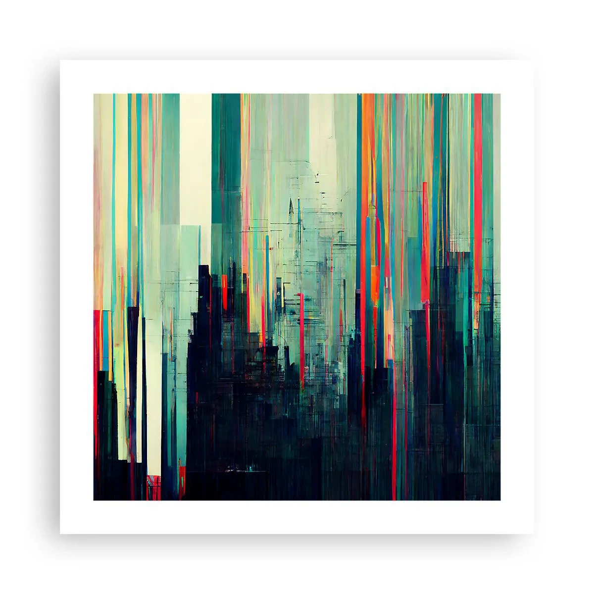 Poster - Futuristische Stadt - 50x50 cm
