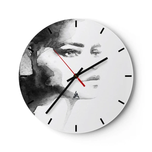 Wanduhr - Glasuhr - Aus Geheimnis und Nebel - 40x40 cm