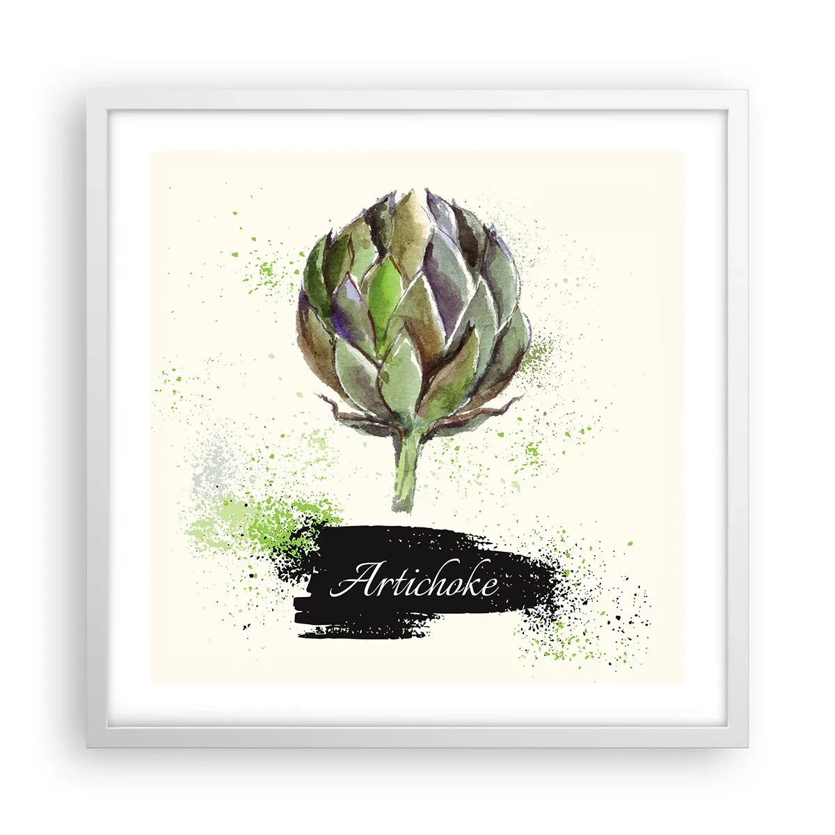 Poster in einem weißen Rahmen - Eviva-Gemüse! - 50x50 cm