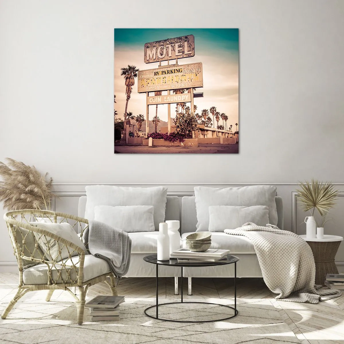 Glasbild - Bild auf glas - Hier ist die Zeit stehen geblieben - 60x60 cm