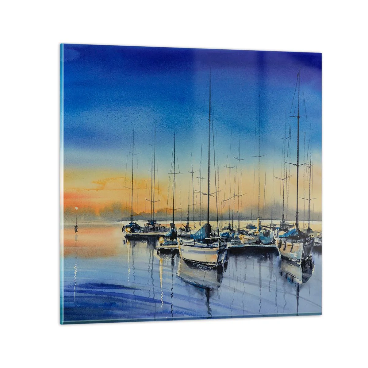Glasbild - Bild auf glas - Ende eines guten Tages - 40x40 cm