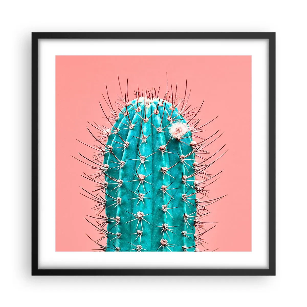 Poster in einem schwarzem Rahmen - Schau einfach hin - 50x50 cm