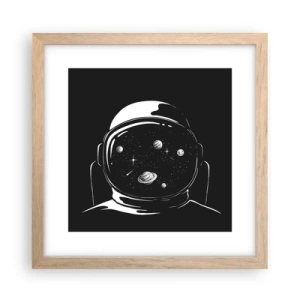 Poster in einem Rahmen aus heller Eiche - Schöne Aussicht - 30x30 cm