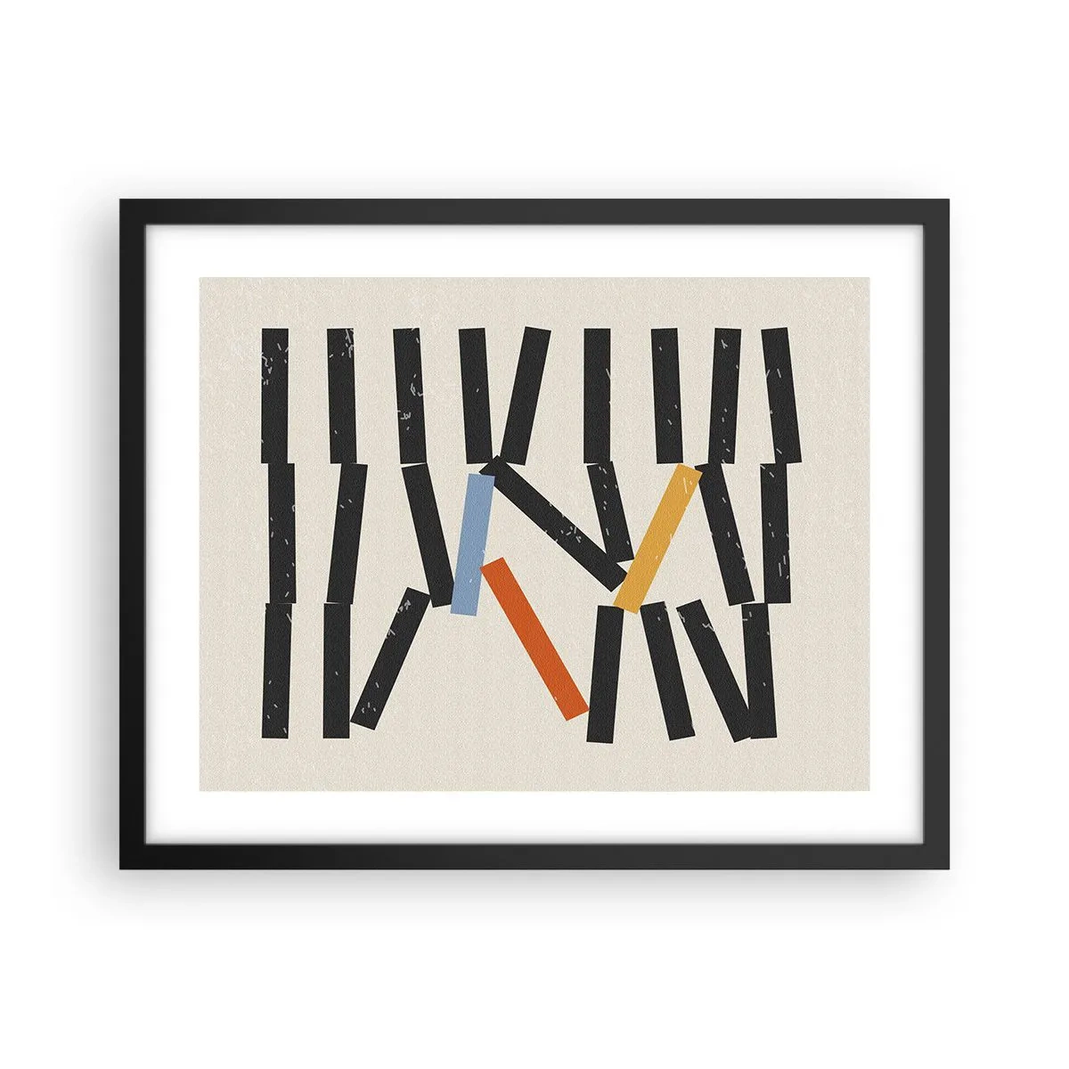 Poster in einem schwarzem Rahmen - Domino – Komposition - 50x40 cm