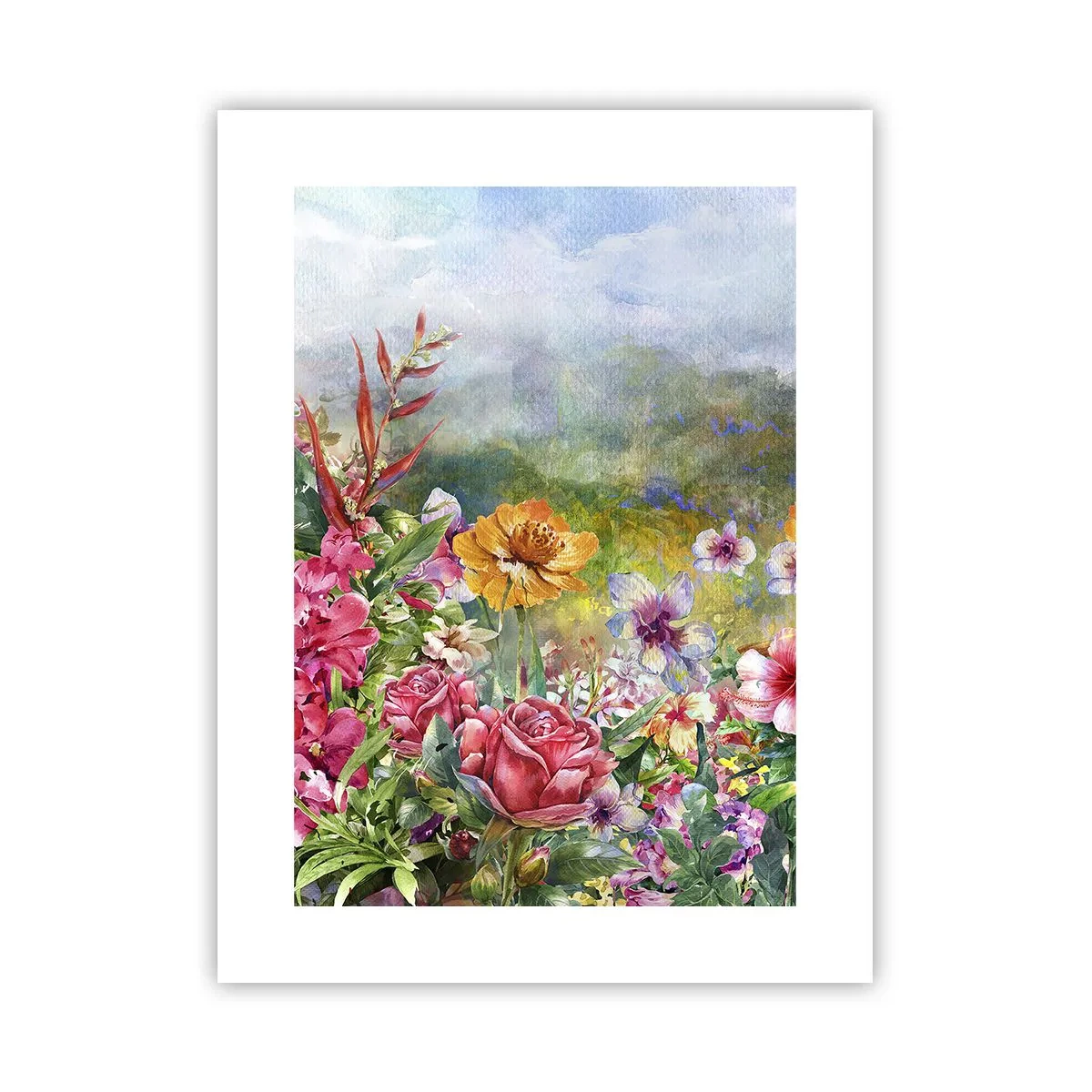 Poster - Ein Garten, der verrückt geworden ist - 30x40 cm