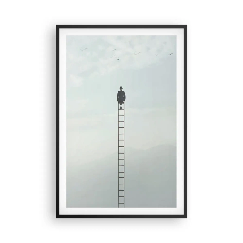 Poster in einem schwarzem Rahmen - Erhebe dich darüber! - 61x91 cm