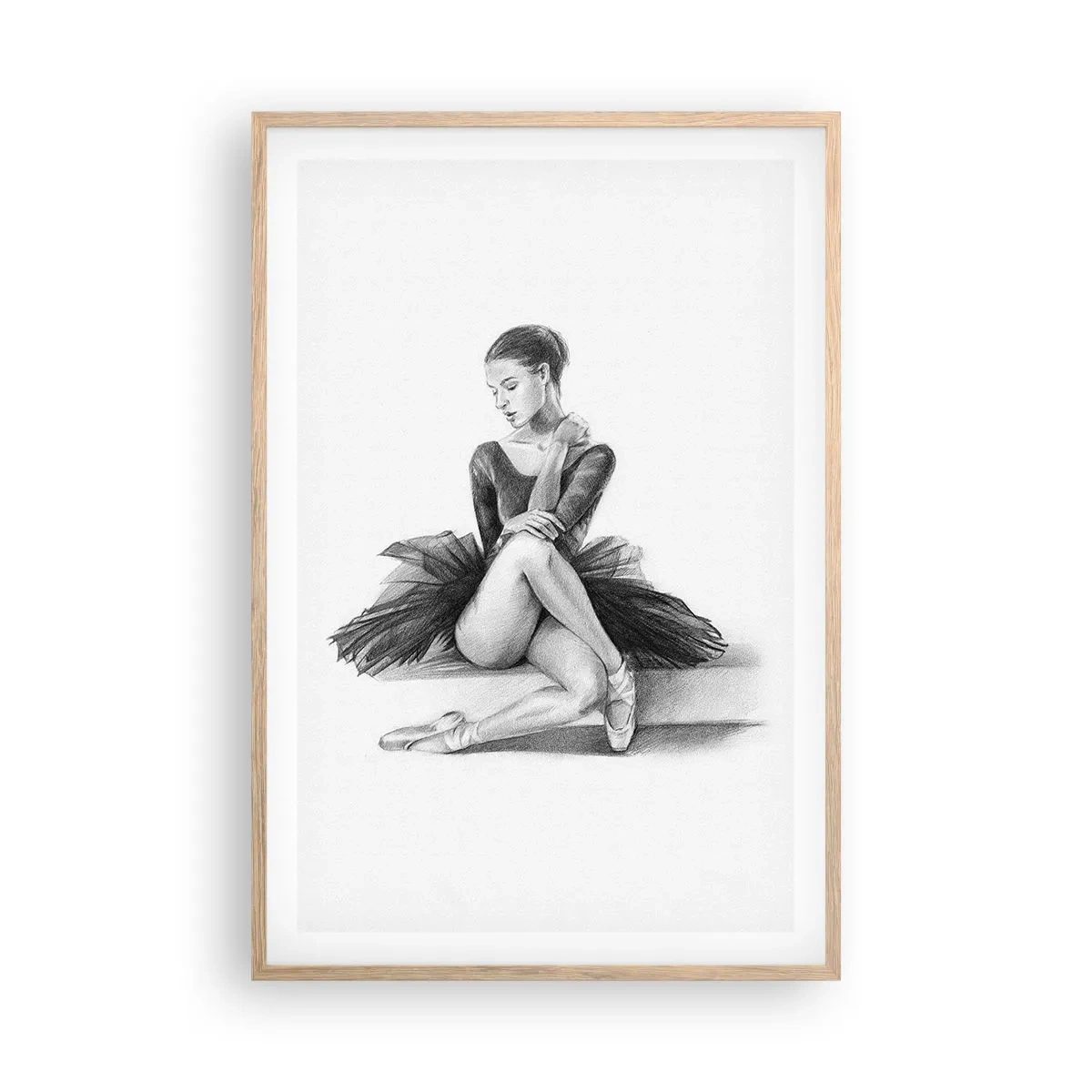 Poster in einem Rahmen aus heller Eiche - Vom Tanz verzaubert - 61x91 cm