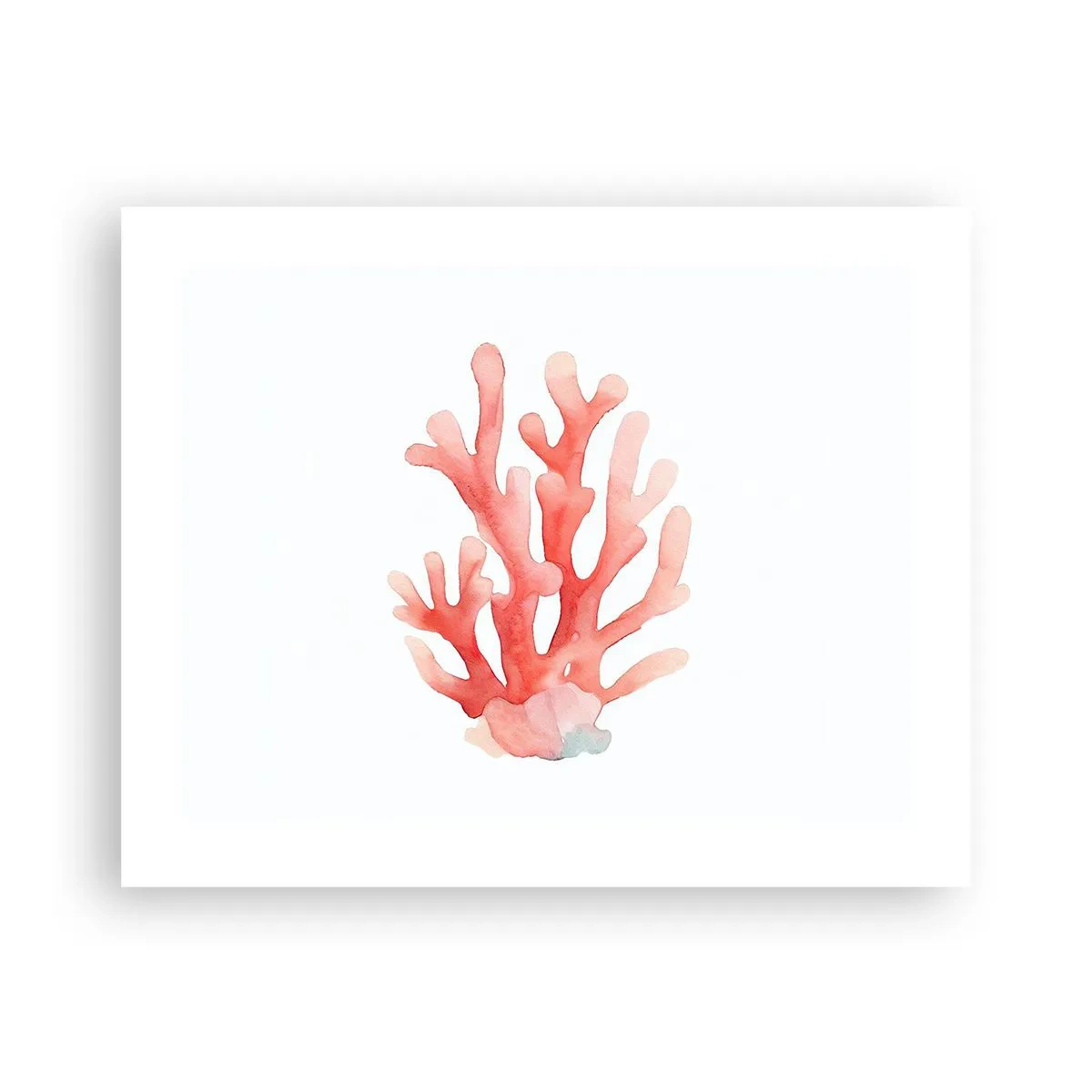 Poster - Korallenfarbene Koralle - 50x40 cm