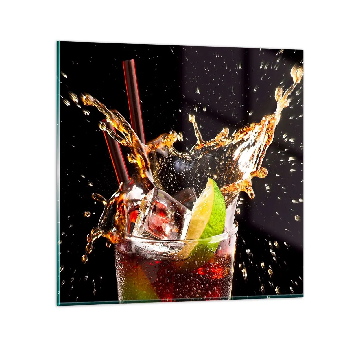 Glasbild - Bild auf glas - Freude und Energie der Farben - 50x50 cm