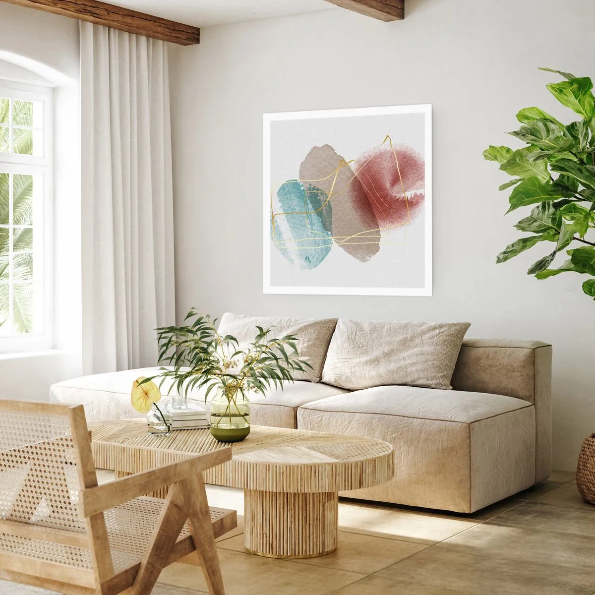 Poster - Korallen des Weltraums - 60x60 cm