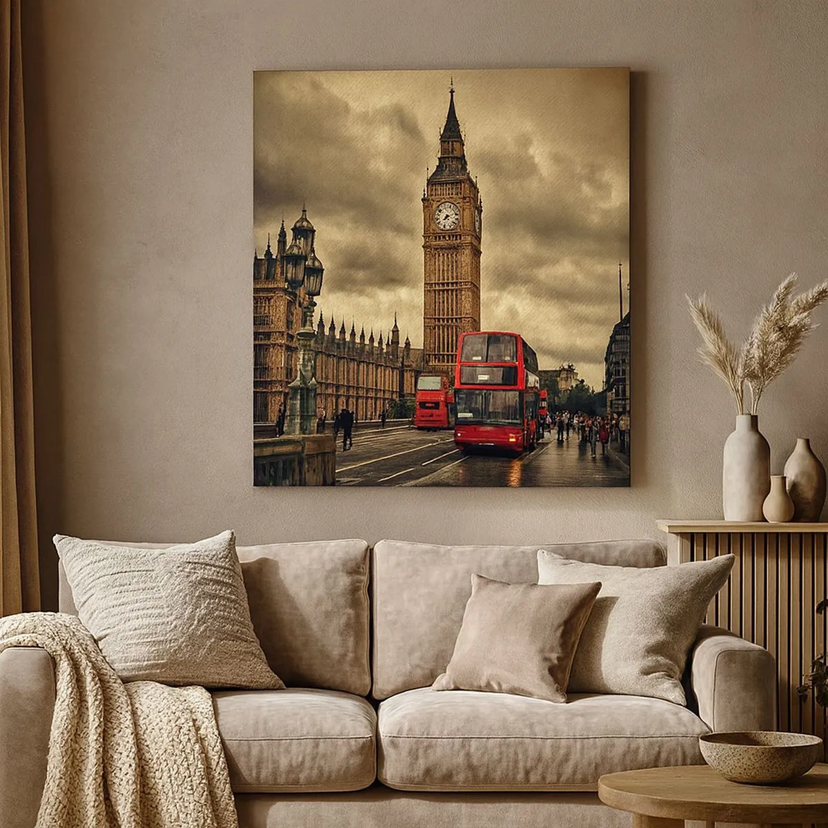 Bild auf Leinwand - Leinwandbild - Direkt ins Herz der Stadt - 30x30 cm