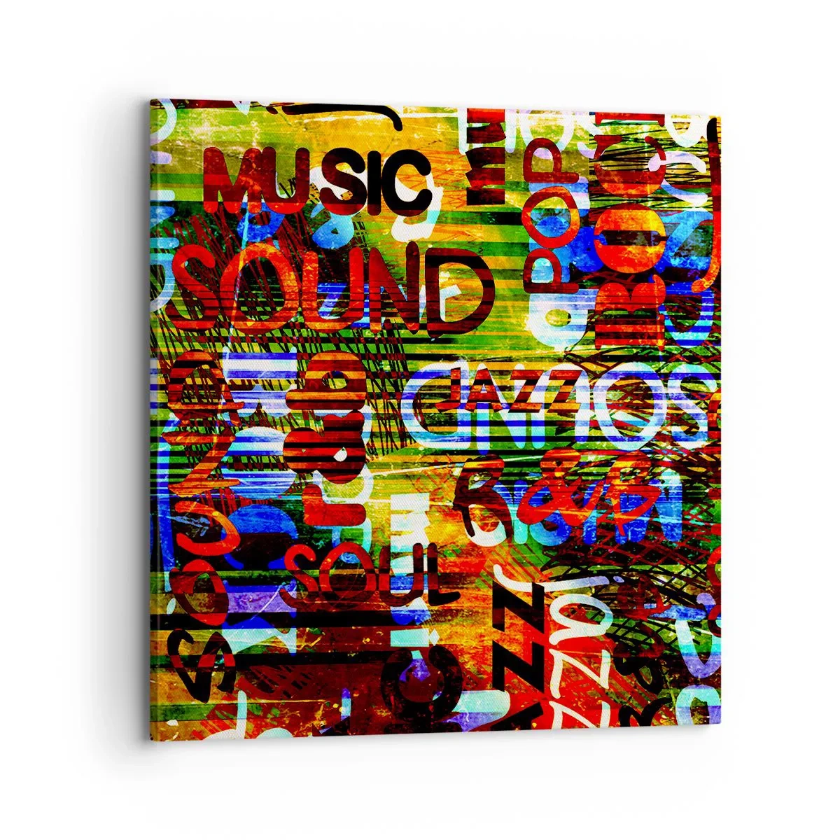 Bild auf Leinwand - Leinwandbild - Alle Farben des Klangs - 70x70 cm