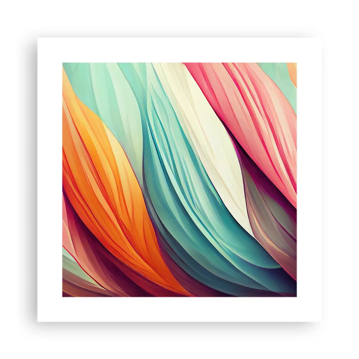 Poster - Regenbogengewebe - 40x40 cm