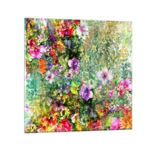 Glasbild - Bild auf glas - In Blumen für das Verderben - 70x70 cm