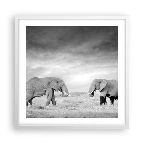 Poster in einem weißen Rahmen - Grau ist schön - 50x50 cm