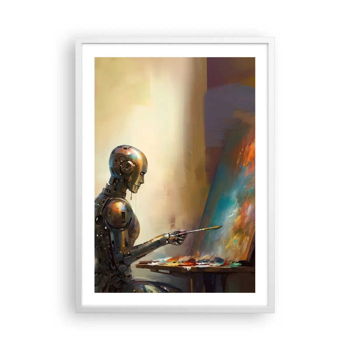 Poster in einem weißen Rahmen - Die Kunst der Zukunft - 50x70 cm