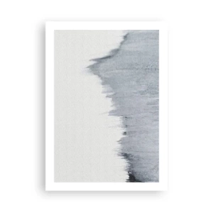 Poster - Eine abstrakte Komposition in Grautönen mit dynamischen Pinselstrichen. - 50x70cm - Mysteriöse Aufzeichnung - Moderne Wanddekoration für Wohnzimmer und Schlafzimmer ARTTOR