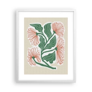 Poster in einem weißen Rahmen - Im Folkstil und modern - 40x50 cm