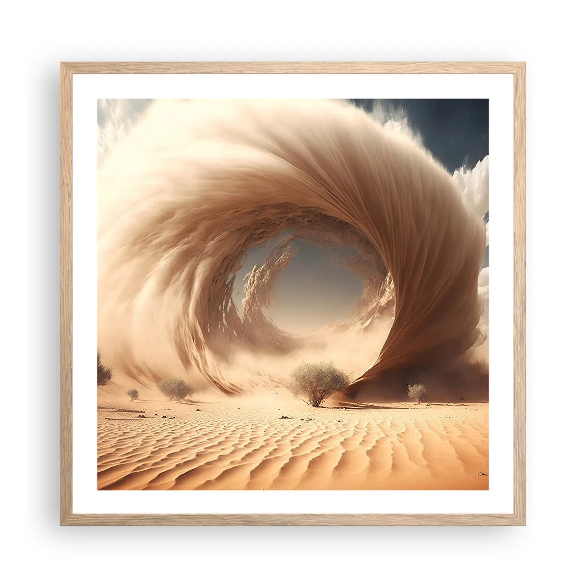 Poster in einem Rahmen aus heller Eiche - Geöffnetes Portal - 60x60 cm