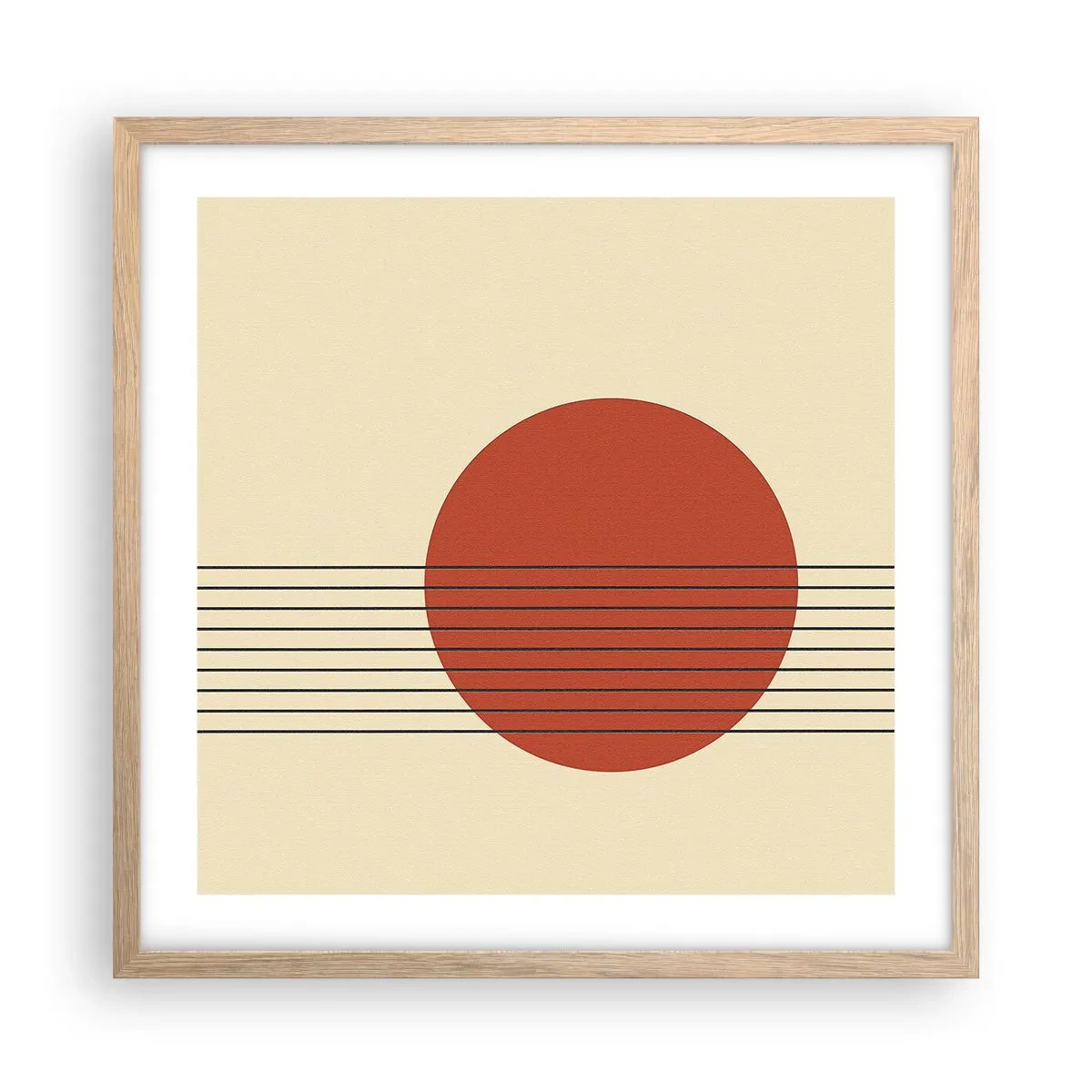 Poster in einem Rahmen aus heller Eiche - Immer wieder und weiter - 50x50 cm