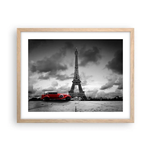 Poster in einem Rahmen aus heller Eiche - Vor nicht allzu langer Zeit in Paris - 50x40 cm
