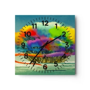 Wanduhr - Glasuhr - Erwecke diese Welt zum Leben - 30x30 cm