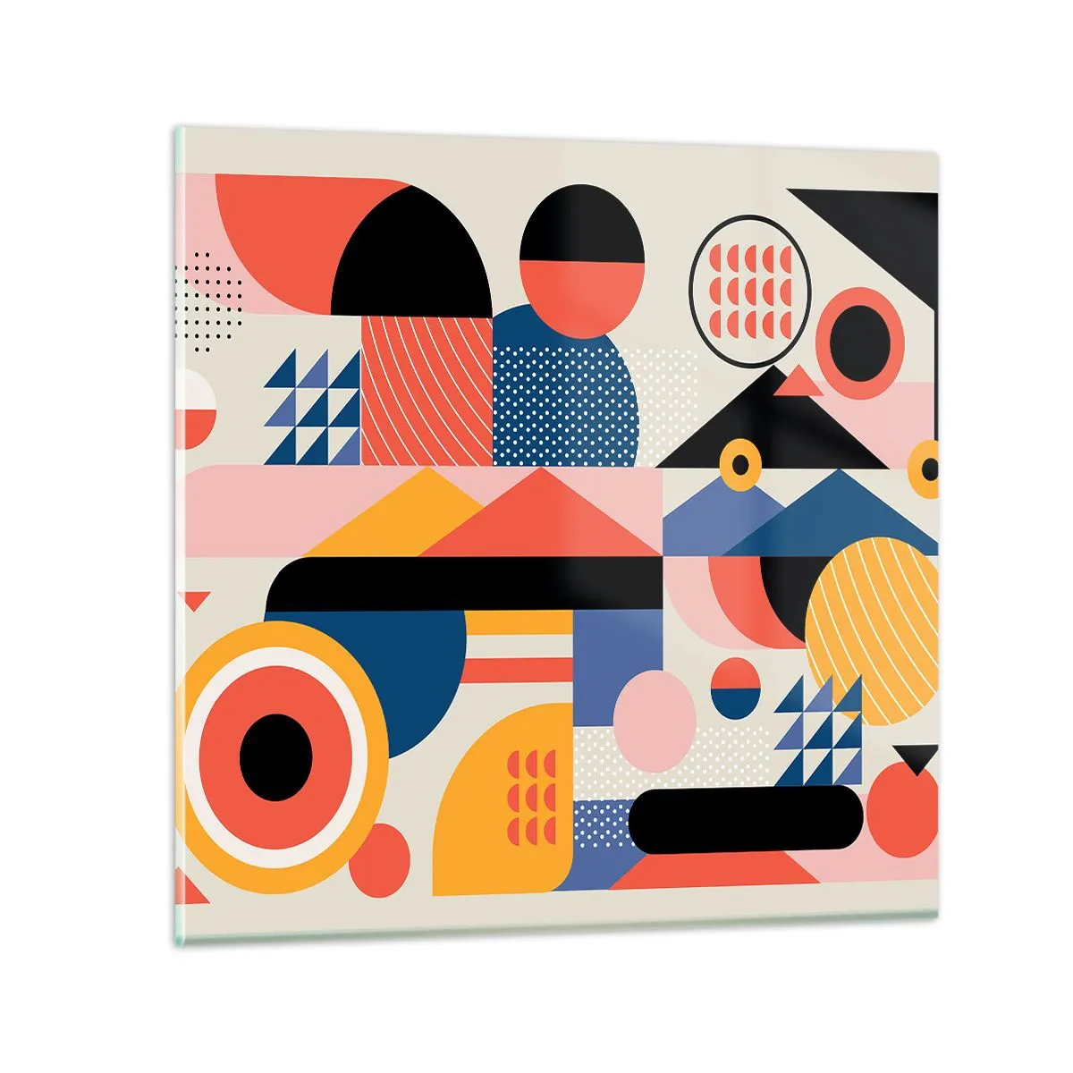 Glasbild - Bild auf glas - Komposition: Na, los, spiel! - 70x70 cm