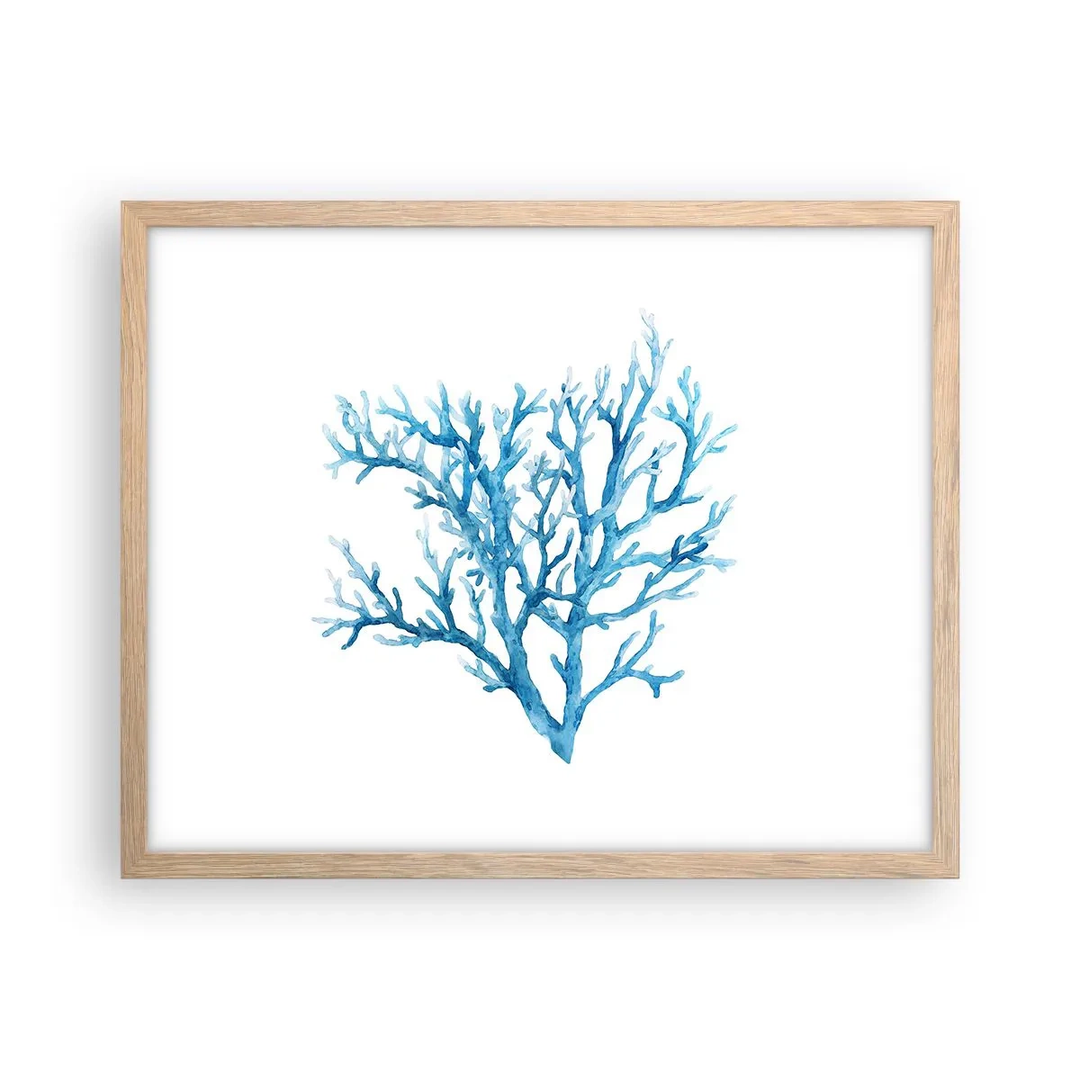 Poster in einem Rahmen aus heller Eiche - Nautisches Filigran - 50x40 cm
