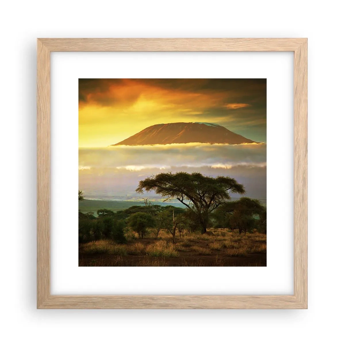 Poster in einem Rahmen aus heller Eiche - Ein Reisetraum - 30x30 cm