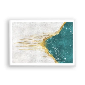 Poster in einem weißen Rahmen - Goldene Flut - 100x70 cm