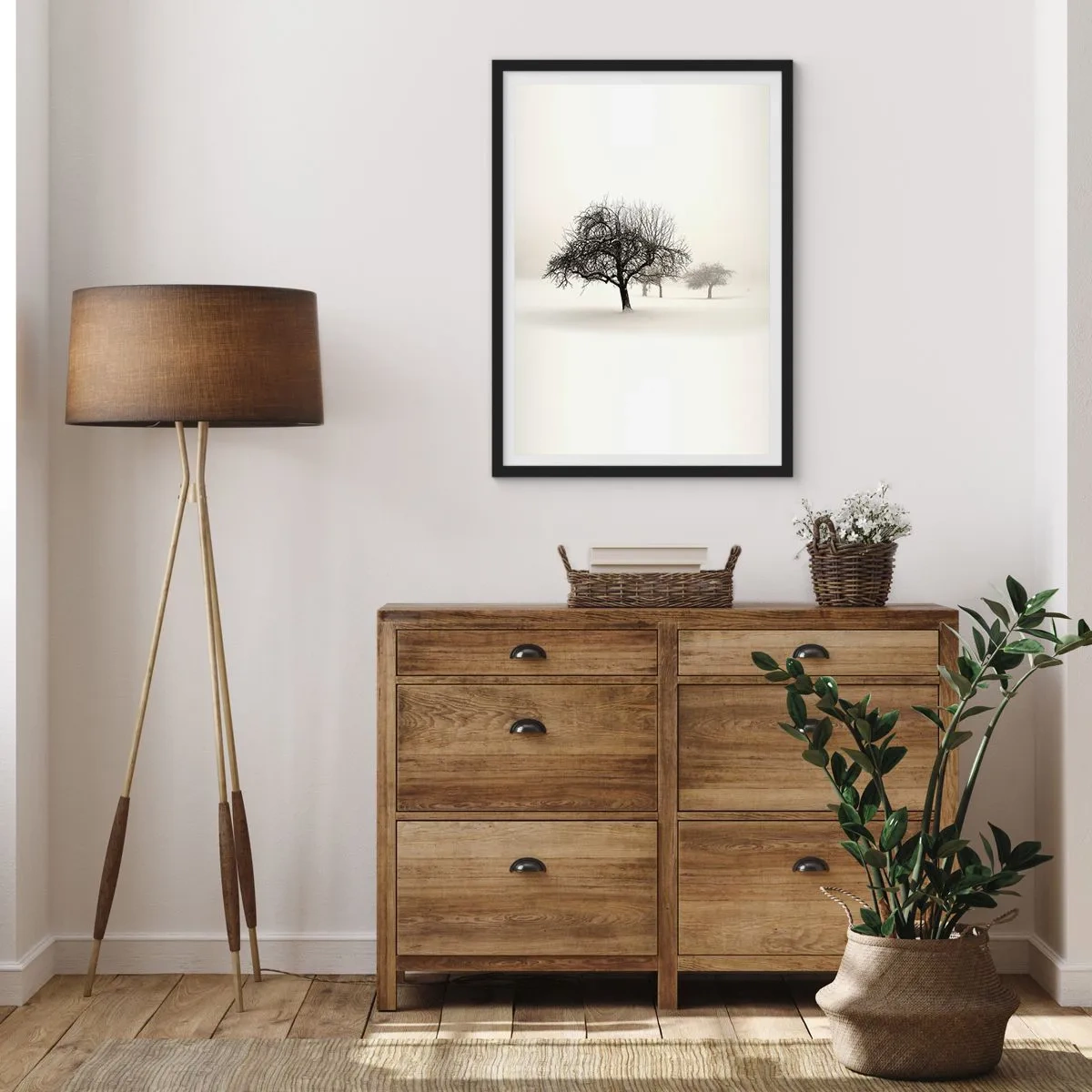 Poster in einem schwarzem Rahmen - Winterschlaf - 30x40 cm