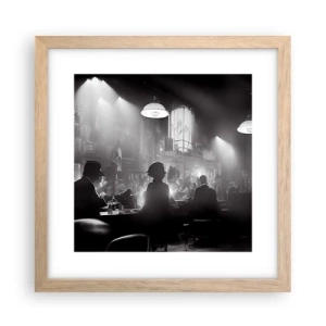 Poster in einem Rahmen aus heller Eiche - In Jazz-Atmosphäre - 30x30 cm