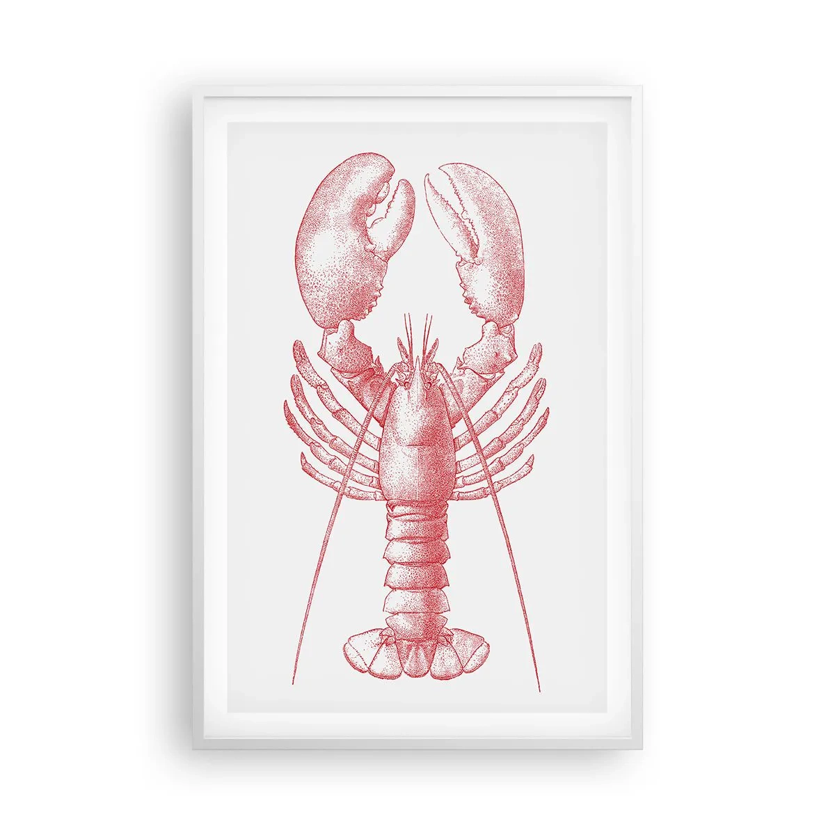 Poster in einem weißen Rahmen - Hummer, der Homers würdig ist - 61x91 cm