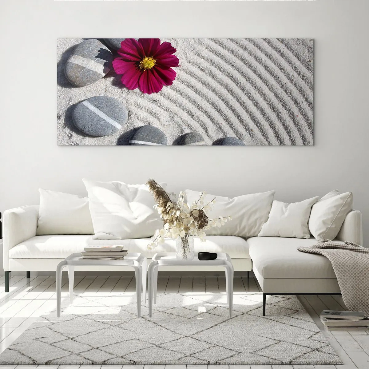 Glasbild - Bild auf glas - Energie und Ruhe des Zauberkreises der Natur - 100x40 cm