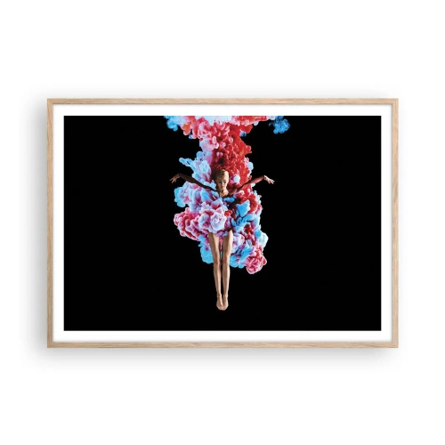 Poster in einem Rahmen aus heller Eiche - In voller Blüte - 100x70 cm