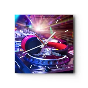 Wanduhr - Glasuhr - Es wird, es wird passieren - 40x40 cm