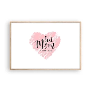 Poster in einem Rahmen aus heller Eiche - Immer der richtige Moment - 91x61 cm