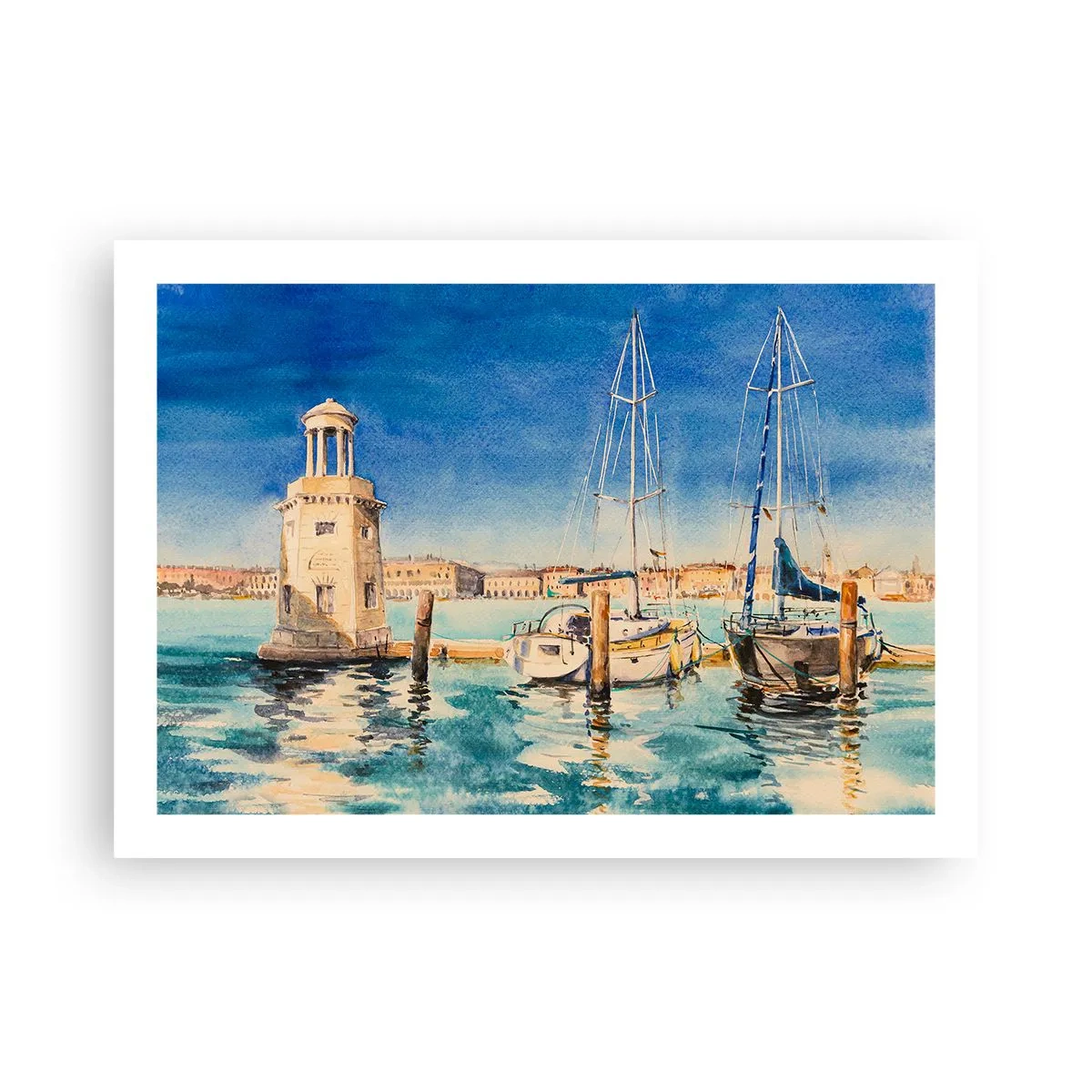 Poster - Sonnige Lagune - 70x50 cm
