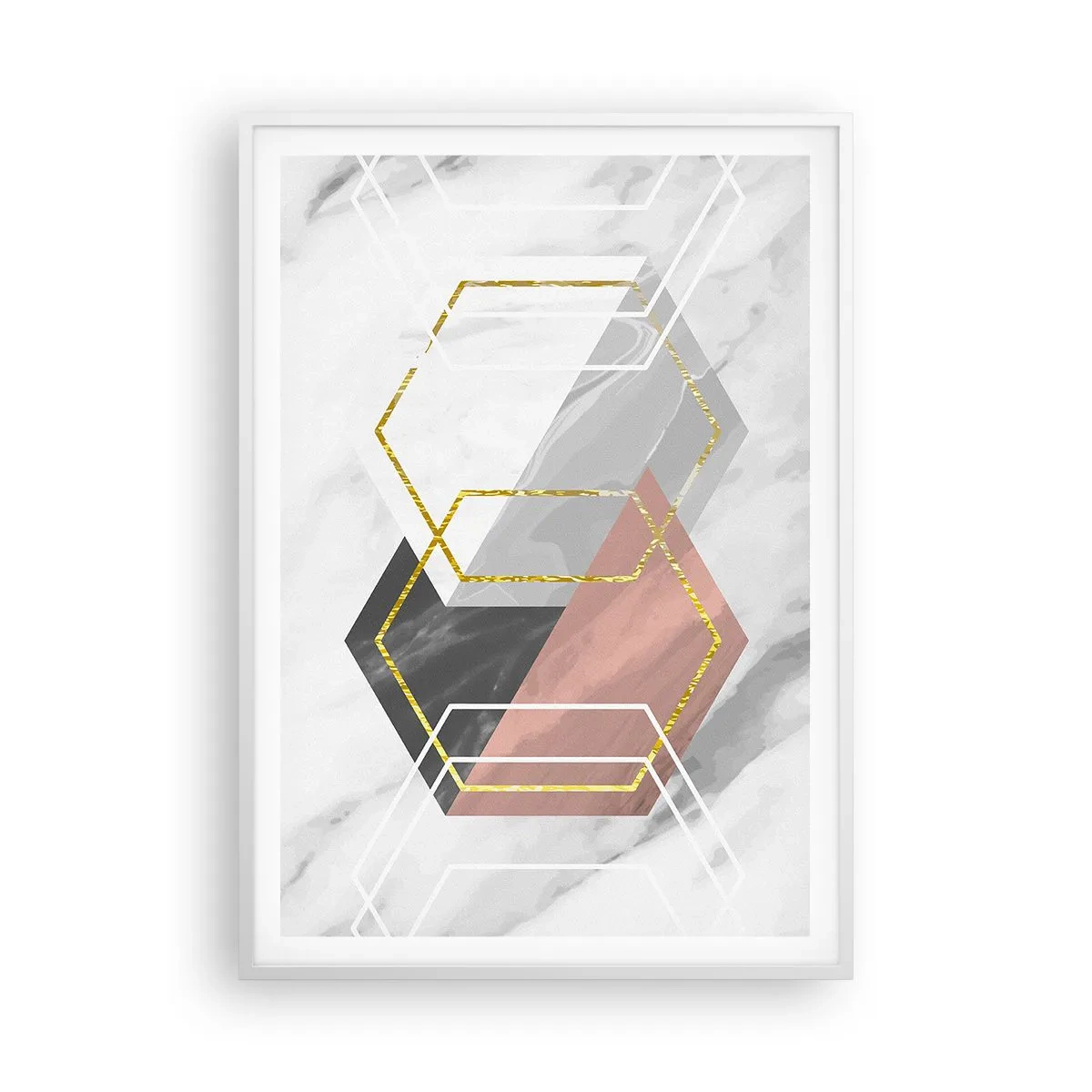 Poster in einem weißen Rahmen - Kettenkomposition - 70x100 cm