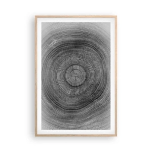 Poster in einem Rahmen aus heller Eiche - Zeichen der Zeit - 61x91 cm