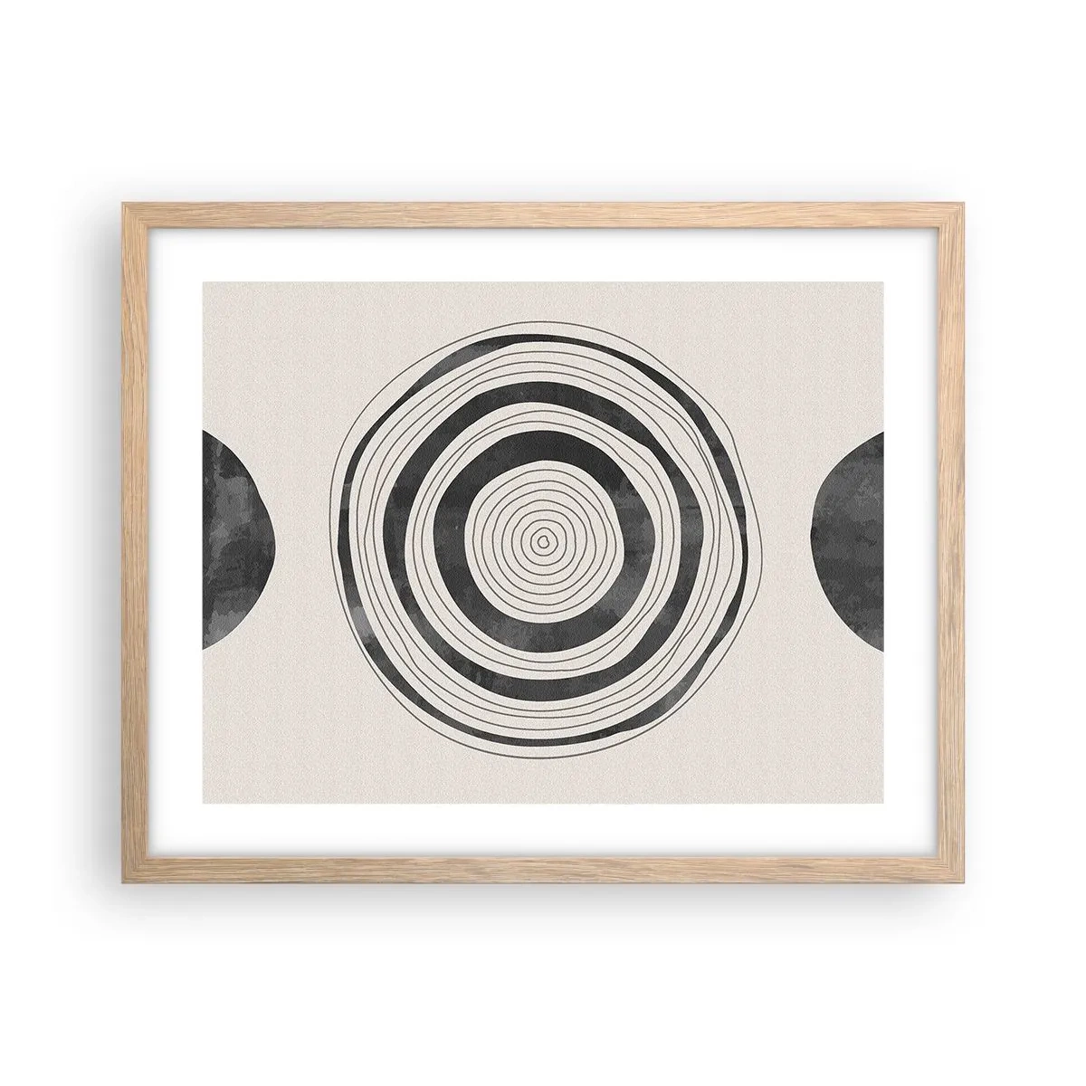 Poster in einem Rahmen aus heller Eiche - Wichtig ist, was dazwischen liegt - 50x40 cm