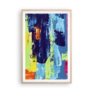 Poster in einem Rahmen aus heller Eiche - Das Leben ist wunderschoen! - 61x91 cm