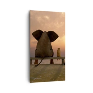 Bild auf Leinwand - Leinwandbild - Es tut gut zusammen zu schweigen - 55x100 cm