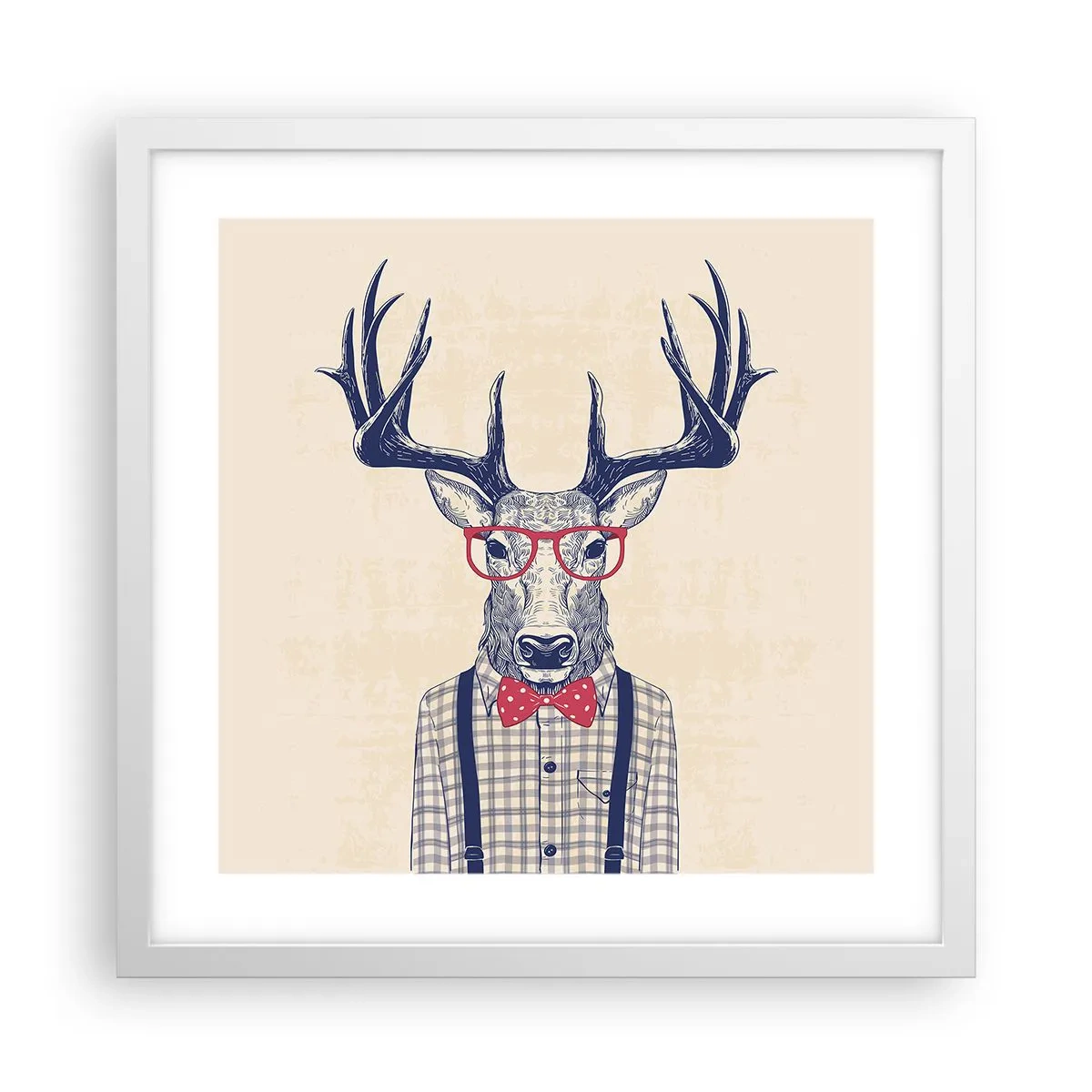 Poster in einem weißen Rahmen - Eine lustige Extravaganz - 40x40 cm