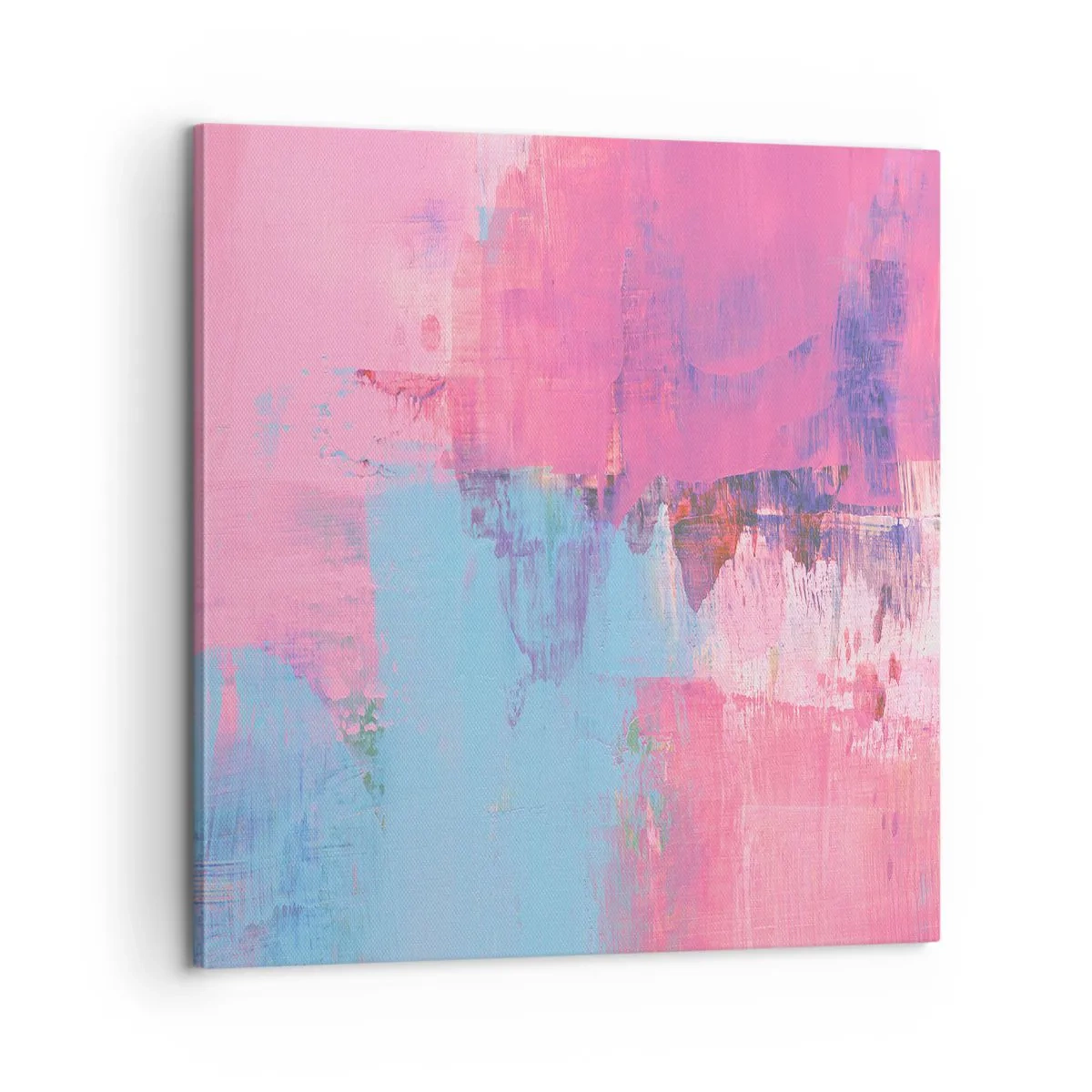 Bild auf Leinwand - Leinwandbild - Rosa, Blau und eine Prise Licht - 60x60 cm